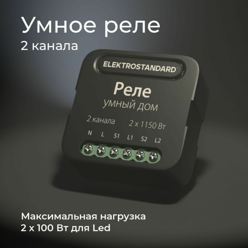 Умное двухканальное реле Elektrostandard 4690389185083 a059326 дополнительное фото фото 10