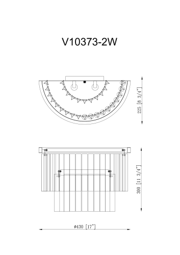 Настенный светильник Moderli Avista V10373-2W изображение в интернет-магазине Cramer Light фото 7