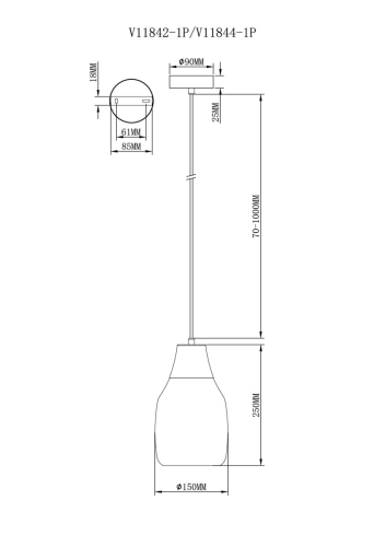 Подвесной светильник Moderli Adalina V11842-1P изображение в интернет-магазине Cramer Light фото 7