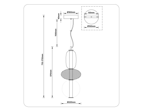 Подвесной светильник Ambrella Light High Light Modern LH11008 изображение в интернет-магазине Cramer Light фото 6