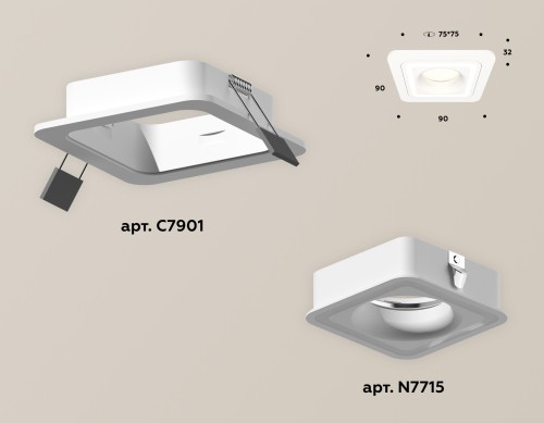 Встраиваемый светильник Ambrella Light Techno XC7901011 (C7901, N7715) изображение в интернет-магазине Cramer Light фото 2