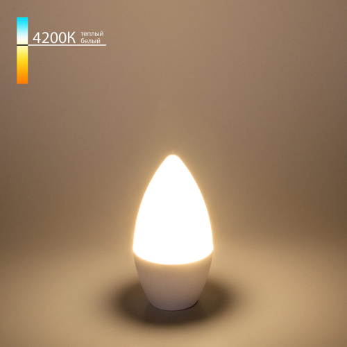 Лампа светодиодная Elektrostandard E14 6W 4200K свеча матовая 4690389051210 изображение в интернет-магазине Cramer Light фото 2