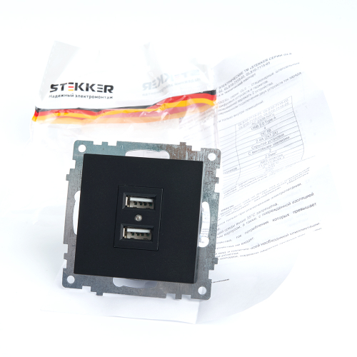 Розетка USB 2-местная Stekker Катрин 39616 дополнительное фото фото 4