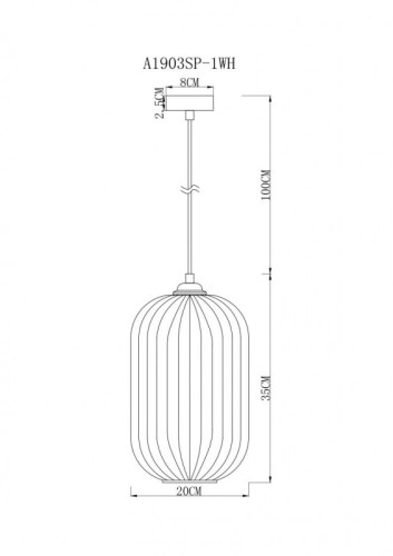 Подвесной светильник ARTE Lamp A1903SP-1WH изображение в интернет-магазине Cramer Light фото 3