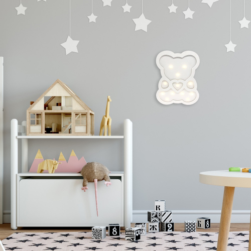 Светодиодный ночник Apeyron Мишка теплый белый 2хААА МДФ 12-176 изображение в интернет-магазине Cramer Light фото 6