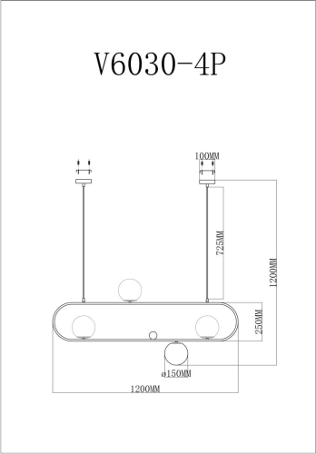 Подвесная люстра Moderli Miya V6030-4P изображение в интернет-магазине Cramer Light фото 4