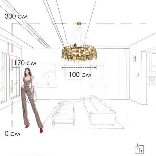 Подвесная люстра Loft IT Escama 10396/1000C изображение в интернет-магазине Cramer Light фото 9