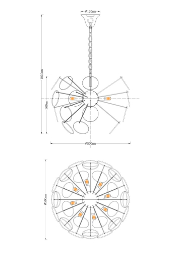 Подвесная люстра Moderli Komo V7080-8P изображение в интернет-магазине Cramer Light фото 4