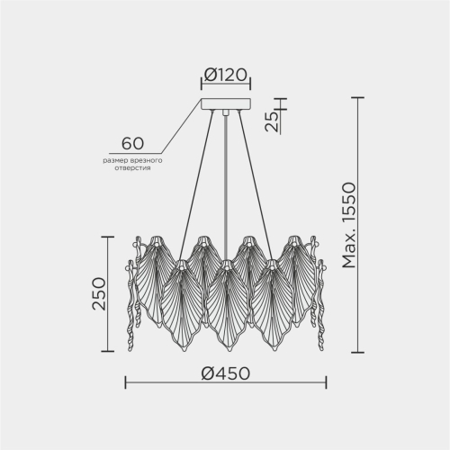 Подвесная люстра Modelux ML.2293.450 GD изображение в интернет-магазине Cramer Light фото 8
