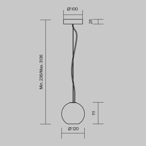 Подвесной светильник Maytoni Basic Texture MOD461PL-01GR изображение в интернет-магазине Cramer Light фото 4