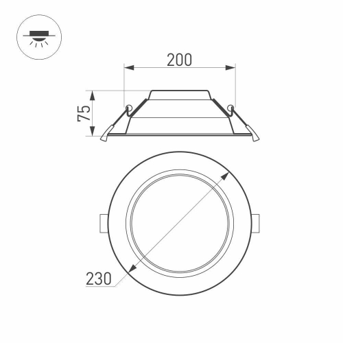 Встраиваемый светильник Arlight Cyclone 023218(2) изображение в интернет-магазине Cramer Light фото 3