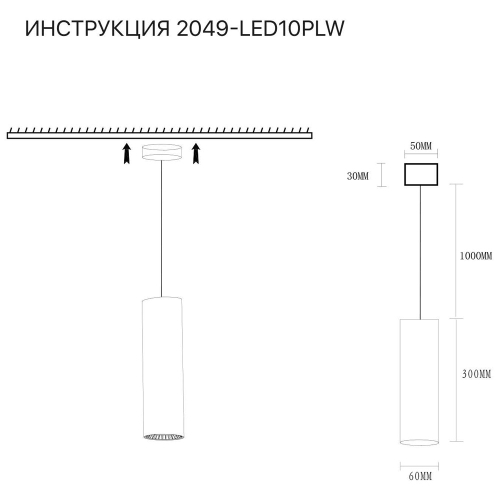 Подвесной светильник Simple Story 2049-LED10PLW изображение в интернет-магазине Cramer Light фото 2