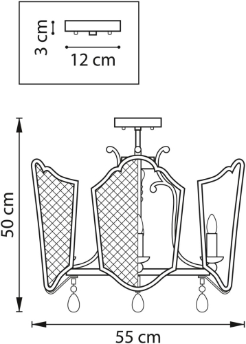 Потолочная люстра Lightstar Castello 744057 изображение в интернет-магазине Cramer Light фото 6