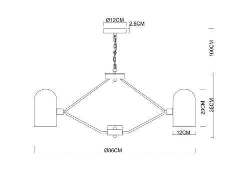 Подвесная люстра Arte Lamp Cassel A5454LM-8PB изображение в интернет-магазине Cramer Light фото 3