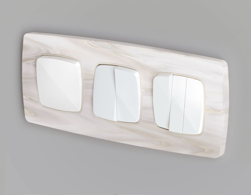 Лицевая панель для выключателя двухклавишного Ambrella Volt Omega OP1230 дополнительное фото фото 2