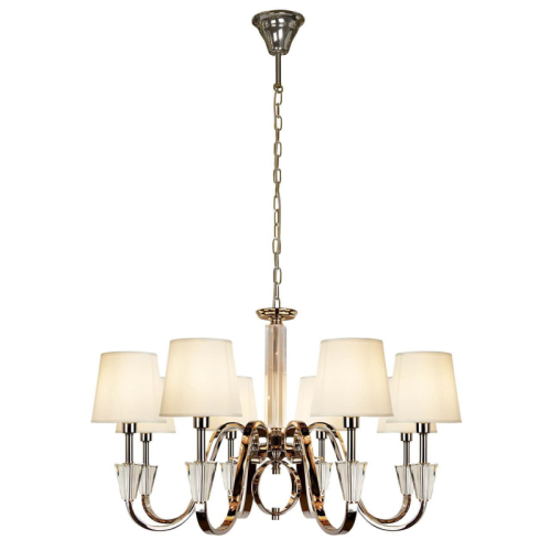 Подвесная люстра iLamp Alesti P2424-8 Nickel изображение в интернет-магазине Cramer Light