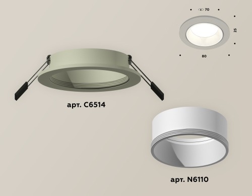 Встраиваемый светильник Ambrella Light Techno XC6514001 (C6514, N6110) изображение в интернет-магазине Cramer Light фото 2