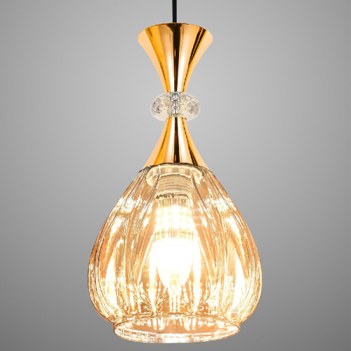 Подвесная люстра Reluce 09015-0.9-05 AMBER изображение в интернет-магазине Cramer Light фото 2