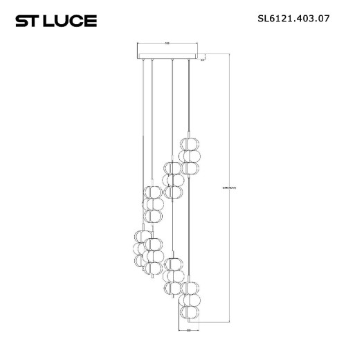 Каскадная люстра ST Luce Talisman SL6121.403.07 изображение в интернет-магазине Cramer Light фото 5