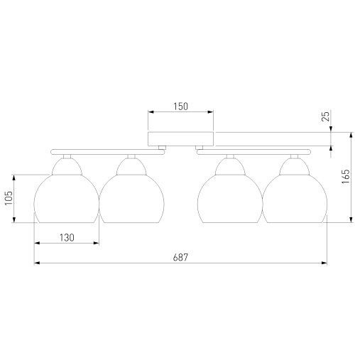 Потолочная люстра Eurosvet Alba 30144/6 античная бронза изображение в интернет-магазине Cramer Light фото 6