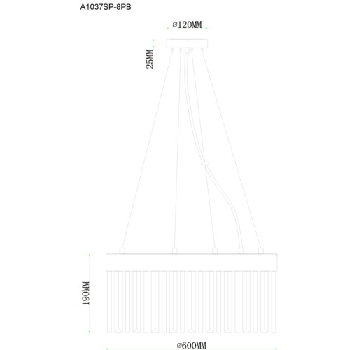 Подвесной светильник Arte Lamp Francheska A1037SP-8PB изображение в интернет-магазине Cramer Light фото 4