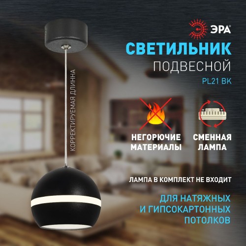 Подвесной светильник Эра PL21 BK Б0058503 изображение в интернет-магазине Cramer Light фото 9