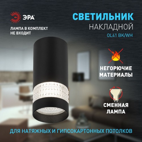 Накладной светильник Эра OL41 BK/WH Б0058485 изображение в интернет-магазине Cramer Light фото 8