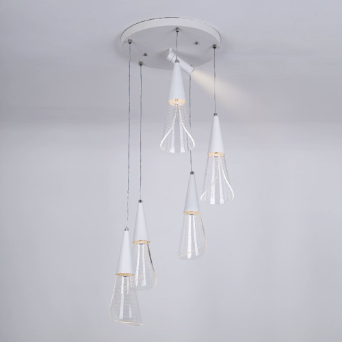 Каскадная люстра LED4U L7106-6 WТ изображение в интернет-магазине Cramer Light фото 2