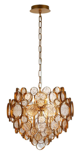Подвесной светильник Crystal Lux Deseo SP6 D460 Gold изображение в интернет-магазине Cramer Light фото 4