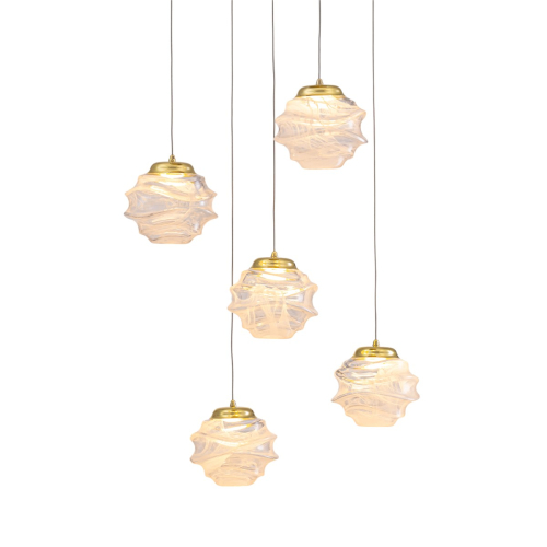 Подвесной светильник Delight Collection MD25030003-5A gold/clear изображение в интернет-магазине Cramer Light