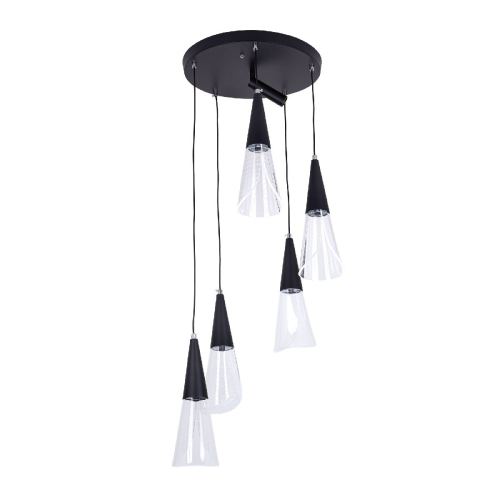 Каскадная люстра LED4U L7106-6 BK изображение в интернет-магазине Cramer Light