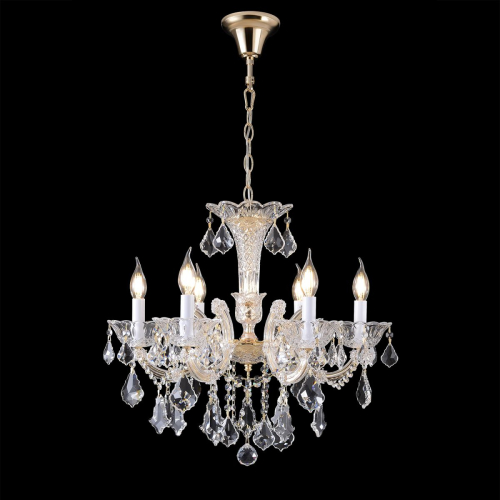 Подвесная люстра Crystal Lux CRISTELLE SP6 GOLD изображение в интернет-магазине Cramer Light фото 4