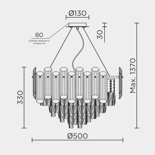 Подвесная люстра Modelux ML.7088.500 GD изображение в интернет-магазине Cramer Light фото 2