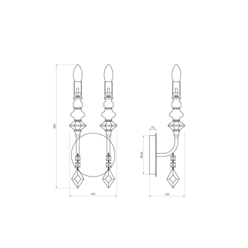 Бра Lucia Tucci Maya W4450.2 Chrome дополнительное фото фото 2