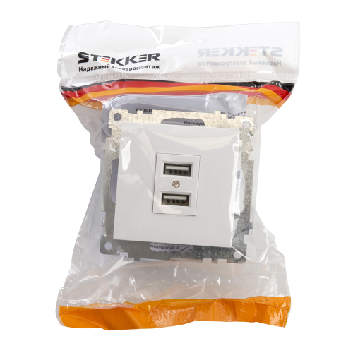 Розетка USB 2-местная Stekker Катрин 39686 дополнительное фото фото 3