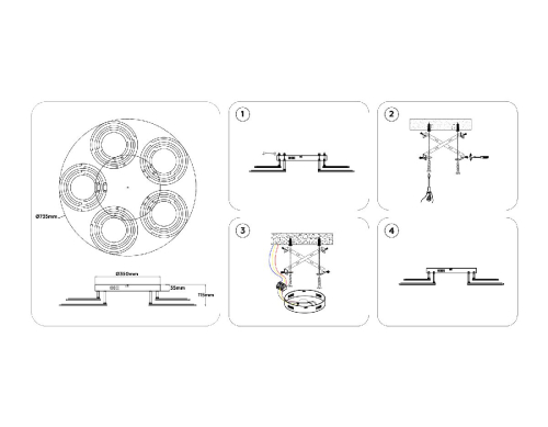 Потолочная люстра Ambrella Light Original Acrylica FA8944 изображение в интернет-магазине Cramer Light фото 6