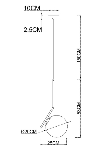 Подвесной светильник Arte Lamp Bolla-unica A1923SP-1BK изображение в интернет-магазине Cramer Light фото 3