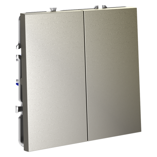 Выключатель с самовозвратом двухклавишный Voltum S70 VLS020604 (шелк) дополнительное фото фото 7