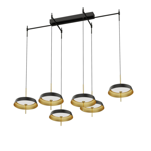 Подвесная люстра DeLight Collection MD18001061-6B  black/gold изображение в интернет-магазине Cramer Light