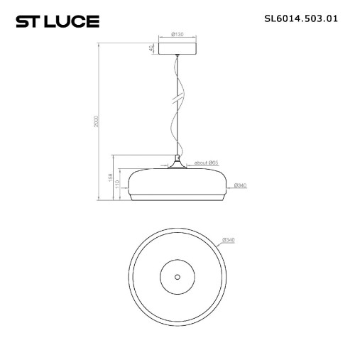 Подвесной светильник ST Luce Ripple SL6014.503.01 изображение в интернет-магазине Cramer Light фото 6