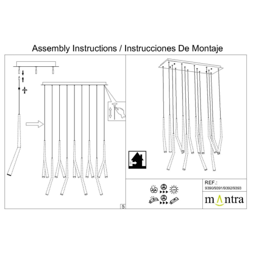 Подвесная люстра Mantra Boomerang 9392+9245 (14L) изображение в интернет-магазине Cramer Light фото 22