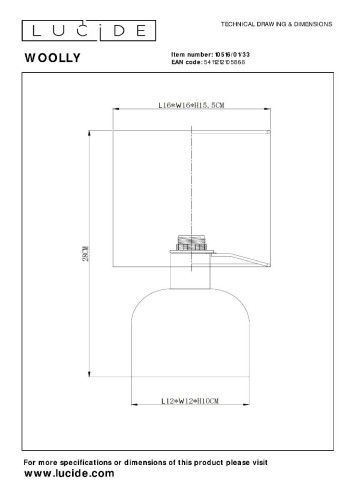 Настольная лампа Lucide Woolly 10516/01/33 изображение в интернет-магазине Cramer Light фото 5