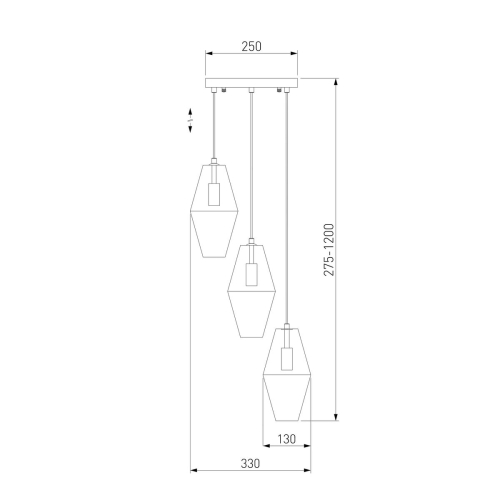 Подвесная люстра Eurosvet Prism 50236/3 янтарный a058960 изображение в интернет-магазине Cramer Light фото 5