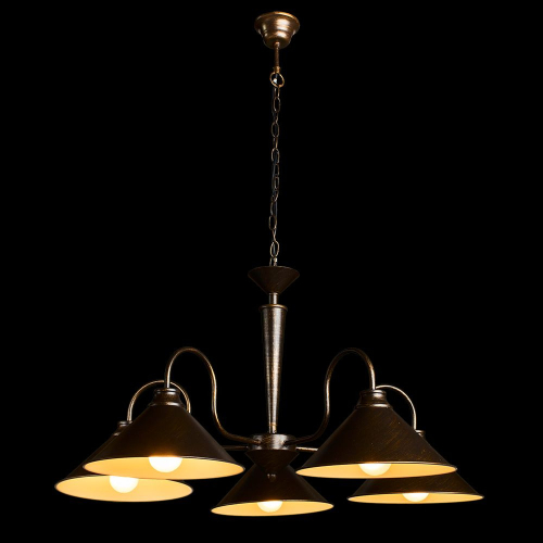 Подвесная люстра Arte Lamp Cone A9330LM-5BR изображение в интернет-магазине Cramer Light фото 3