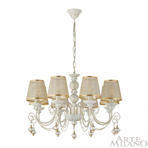 Подвесная люстра Arte Milano 347620/8 WT+G изображение в интернет-магазине Cramer Light фото 4