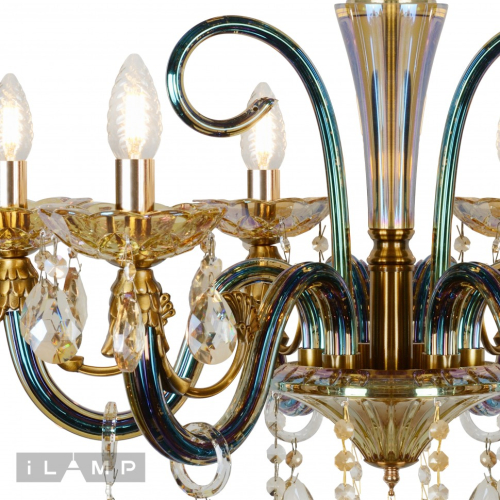 Подвесная люстра iLamp Asia 61081-6 BR изображение в интернет-магазине Cramer Light фото 3