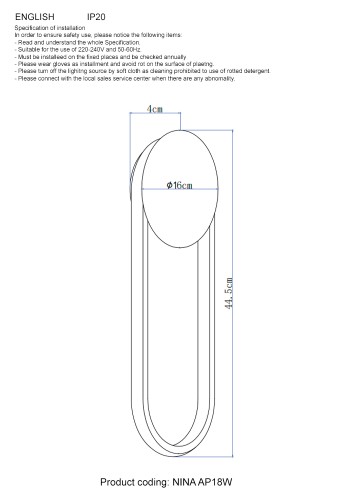 Настенный светильник Crystal Lux NINA AP18W LED BRASS изображение в интернет-магазине Cramer Light фото 4