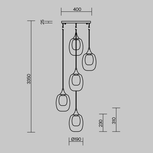 Каскадная люстра Maytoni Aura MOD016PL-05BS изображение в интернет-магазине Cramer Light фото 8