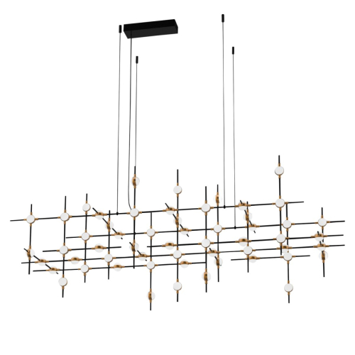 Подвесная люстра Delight Collection Molecular 55 black/gold изображение в интернет-магазине Cramer Light