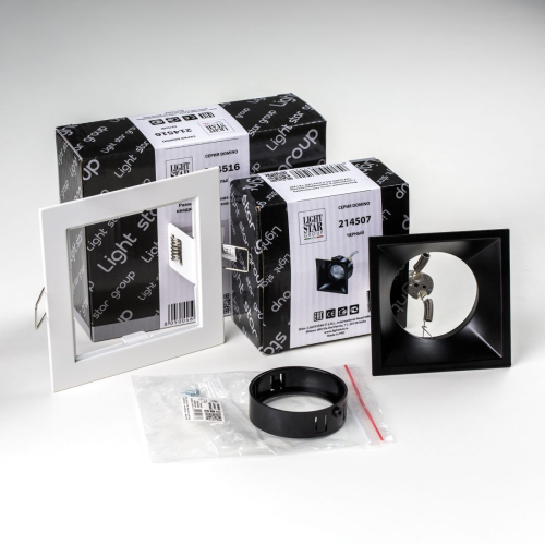 Встраиваемый светильник Lightstar Domino (214516+214507+214007) D51607BMOD изображение в интернет-магазине Cramer Light фото 2
